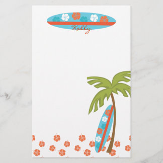 Hibiscus Surfboard Brevpapper