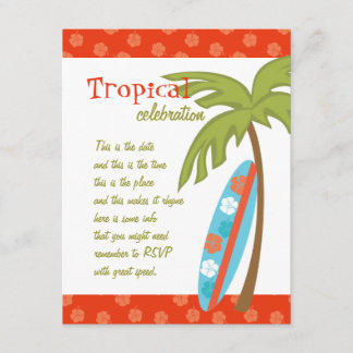 Hibiscus Surfboard Inbjudningar