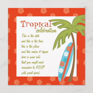 Hibiscus Surfboard Inbjudningar