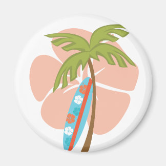 Hibiscus Surfboard Magnet