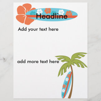 Hibiscus Surfboard Reklamblad