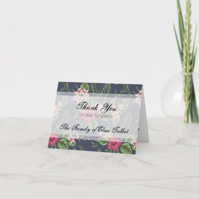 Hibiscus Sympati Tackkort Card (Framsida)