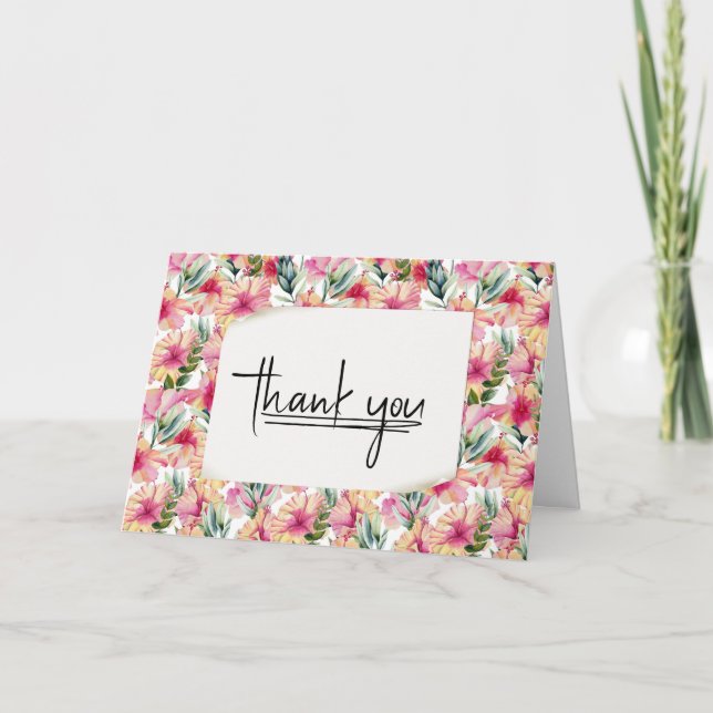 Hibiscus - tackkort kort (Framsida)