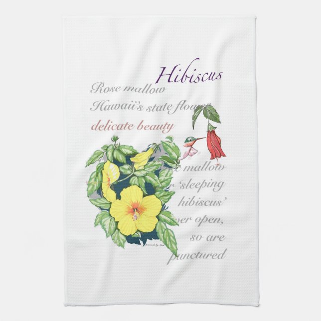 Hibiscus Tea Towel Kökshandduk (Vertikal)