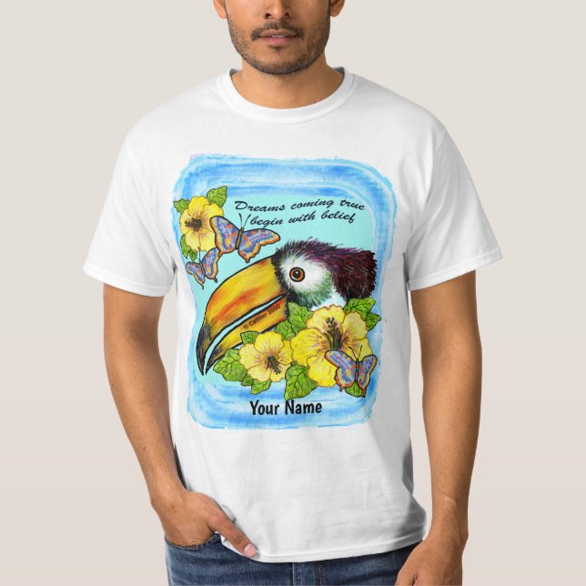 Hibiscus Toucan t-shirt (Framsida)