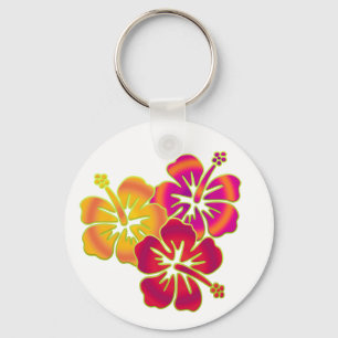 hibiscus trio nyckelring