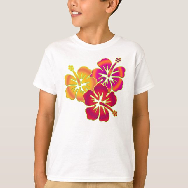 hibiscus trio tee shirt (Framsida)