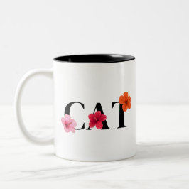 Hibiscus Tropical Flowers Colorful Två-Tonad Mugg