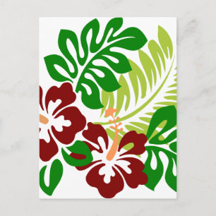 Hibiscus Tropical Flowers Vykort