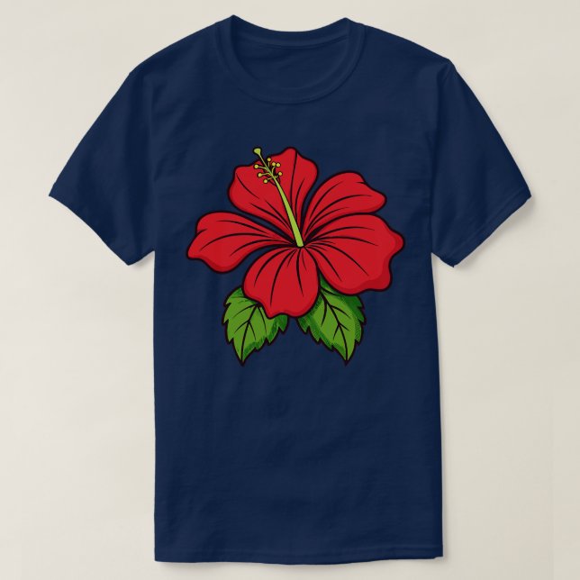 Hibiscus TShirt 26 T Shirt (Design framsida)