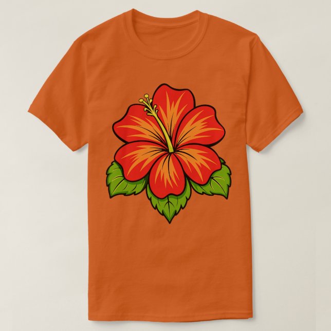 Hibiscus TShirt 31 T Shirt (Design framsida)