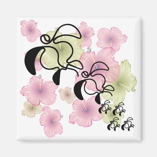Hibiscus-Turtle-Family Magnet (Framsidan)