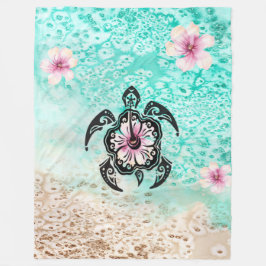 Hibiscus Turtle Fleecefilt