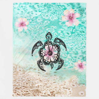 Hibiscus Turtle Fleecefilt