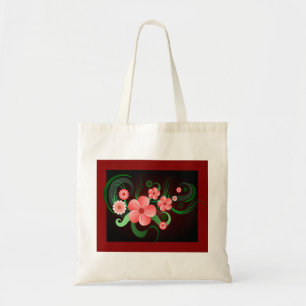 Hibiscus Vector Flower Blommigt Budget Tote bags Tygkasse