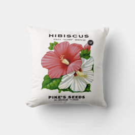 Hibiscus Vintage Seed Packet Kudde