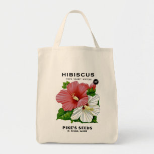 Hibiscus Vintage Seed Packet Tygkasse