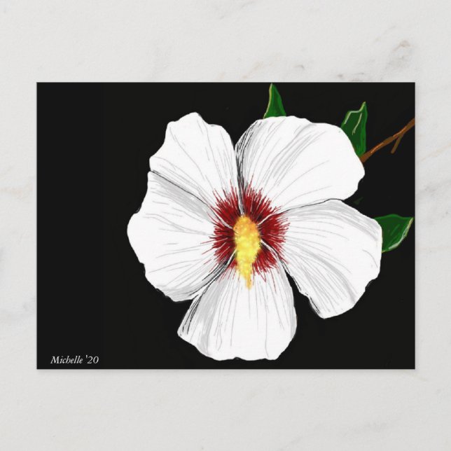 Hibiscus vykort (Framsida)