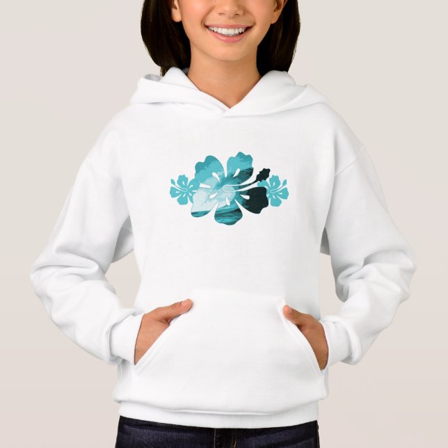 Hibiscus Wave Sweatshirt T Shirt (Framsida)