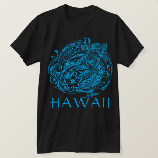HIBISICUS POLYNESIAN TRIBAL HAWAII LtBlue T Shirt