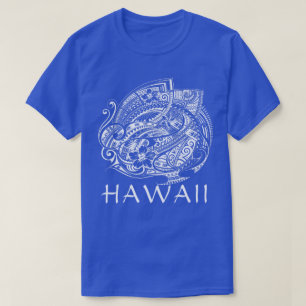HIBISICUS POLYNESIAN TRIBAL HAWAII Wht T Shirt