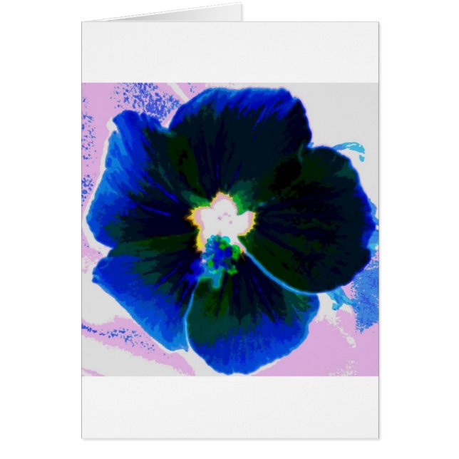 Hibiskus Azul Hälsningskort (Framsidan)
