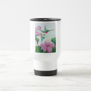 Hibiskus för blomma för rosor för surrfågelvil resemugg