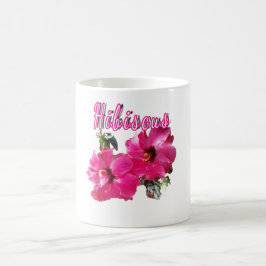 Hibiskus fyrkantig väggklocka kaffemugg