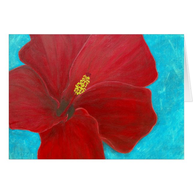 Hibiskus Hälsningskort (Framsidan Horizontal)