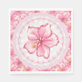 Hibiskus & spets ROSA Pappersservett