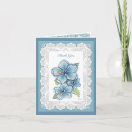 Hibiskus & spets TURKOS Anteckningskort