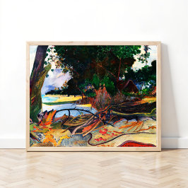 Hibiskus-trädet (Te burao) av Paul Gauguin Poster