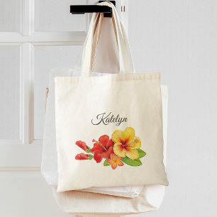 Hibiskus Tropisk Blom Brudtärna Tygkasse