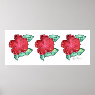 Hibiskusaffischer och tryck