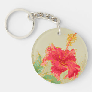 Hibiskusblomma på tonad bakgrund