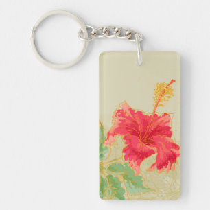 Hibiskusblomma på tonad bakgrund