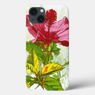 Hibiskusblomma - vattenfärgen målar