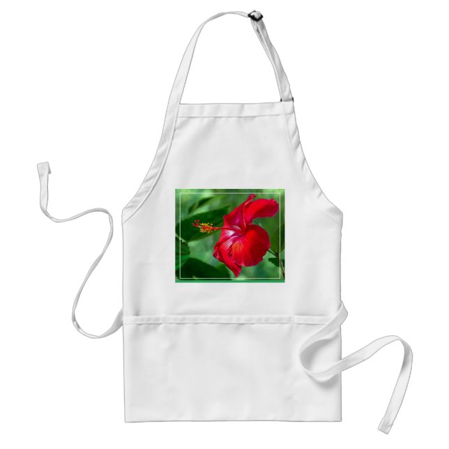 Hibiskusblomma vuxen förkläde (Framsidan)