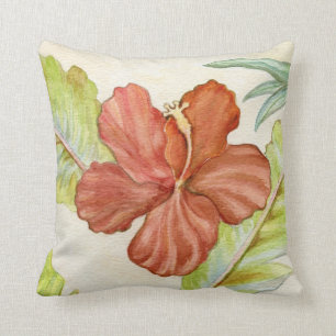 Hibiskusblommadekorativ kudde