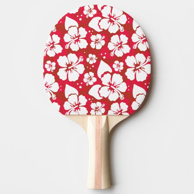 Hibiskusblommamönster Pingisracket (Framsidan)