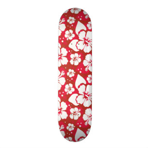 Hibiskusblommamönster Skateboard Bräda 19,5 Cm