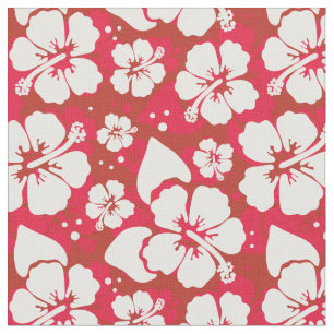 Hibiskusblommamönster Tyg