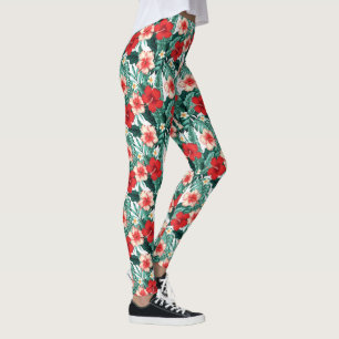 Hibiskusblommig  leggings