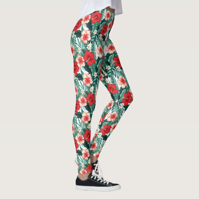Hibiskusblommig  leggings (Höger)