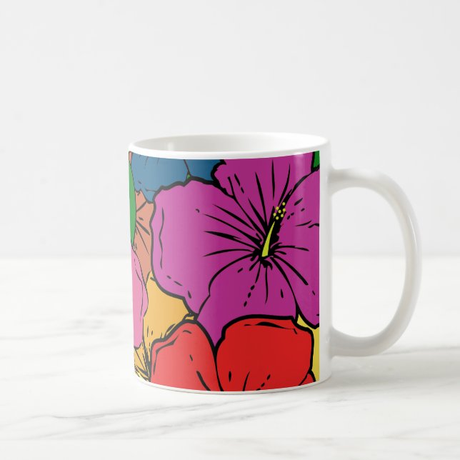 Hibiskusblommor #5 kaffemugg (Höger)