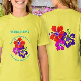 Hibiskusblommor Familjeåterträff Minnessak T Shirt