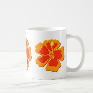 hibiskusblommor kaffemugg