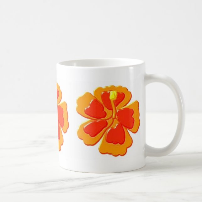 hibiskusblommor kaffemugg (Höger)