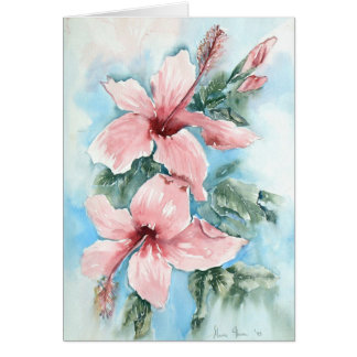 Hibiskusglädje Hälsningskort