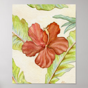 Hibiskuskonsttryck 8x10 poster